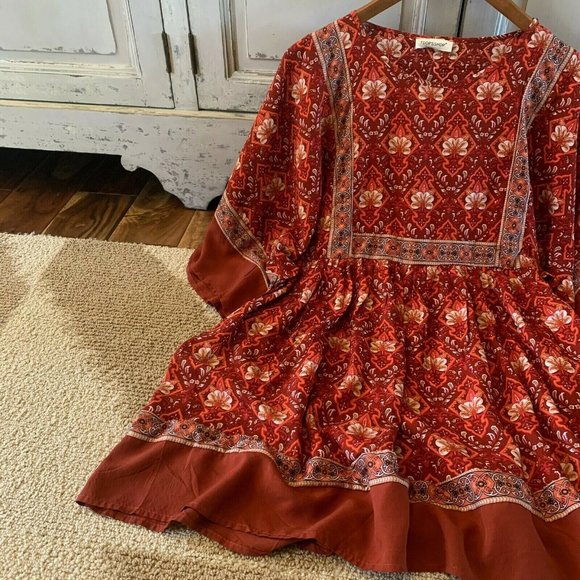 New Boho Vintage Floral Summer Festival Dress - Picture 4 of 8